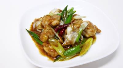 ねぎと鶏肉の麻辣（マーラー）炒め