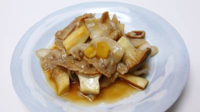 豚肉とエリンギのポン酢しょうゆ煮