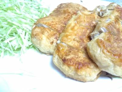 鶏むねの油揚げカツ