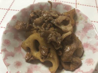 豚肉とれんこんの炒め煮