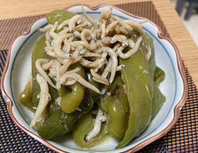 ピーマンのちりめんじゃこ炒め