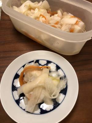 ピーラー大根の甘酢漬け