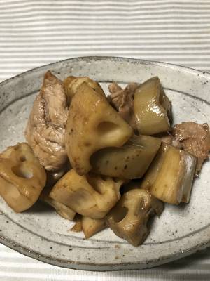 豚肉とれんこんの炒め煮
