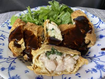 鶏むねの油揚げカツ