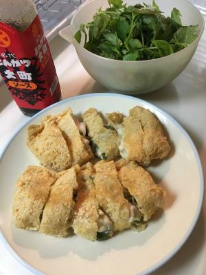 鶏むねの油揚げカツ