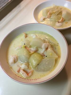 かぶとえびのコーンクリーム煮