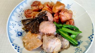 里芋と鶏もも肉の甘辛照り煮