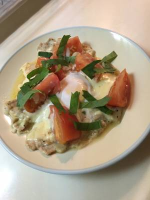 豚肉とトマトのチーズ焼き