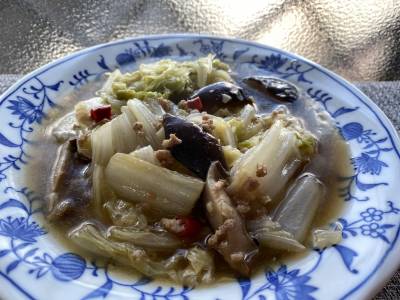 白菜とひき肉のうま煮