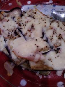 なすとハムのチーズ焼き