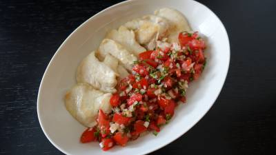 鶏むねソテーの野菜ソース