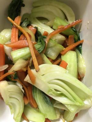 チンゲンサイのにんにく炒め