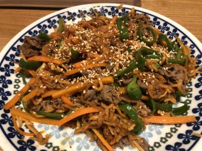 切り干し大根のチャプチェ風