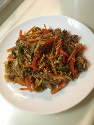 切り干し大根のチャプチェ風