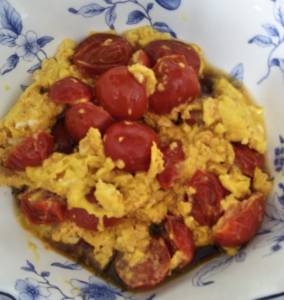 ミニトマトのふわとろ卵炒め