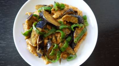 鶏肉となすのスタミナ炒め