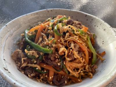 切り干し大根のチャプチェ風