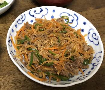 切り干し大根のチャプチェ風