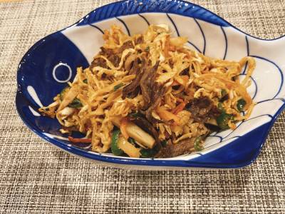 切り干し大根のチャプチェ風