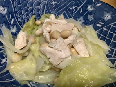 キャベツのザク切り蒸し