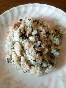 ほうれんそうとベーコンの洋風“かて飯”