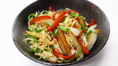 切り干し大根のガーリック塩炒め