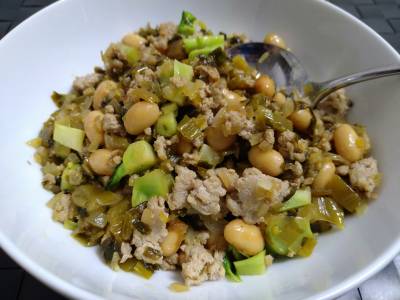 豚ひき肉の高菜炒め