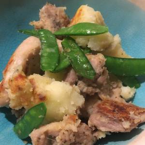 カリカリじゃがいもと鶏のソテー