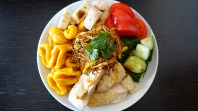 かぼちゃの中国風ニョッキ