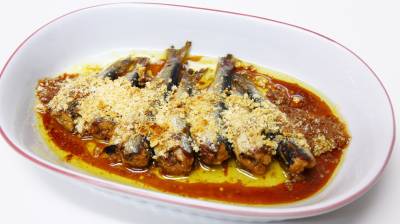 オイルサーディンのチーズ焼き