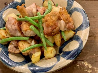 カリカリじゃがいもと鶏のソテー