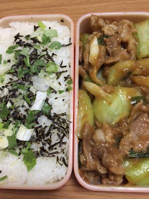 豚肉とチンゲンサイの治部煮風のっけ弁当