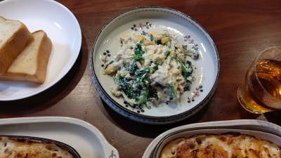 ほうれんそうとしめじの白あえ