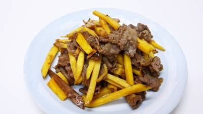 さつまいもと牛肉のしぐれ煮