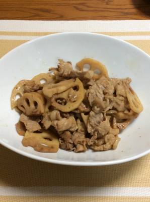 豚肉とれんこんの炒め煮