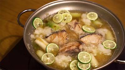 焼きぶりと焼きねぎの鍋