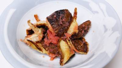 しいたけの明太子あえ