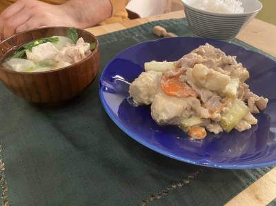 里芋と豚肉のごまみそ煮