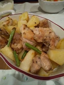 カリカリじゃがいもと鶏のソテー