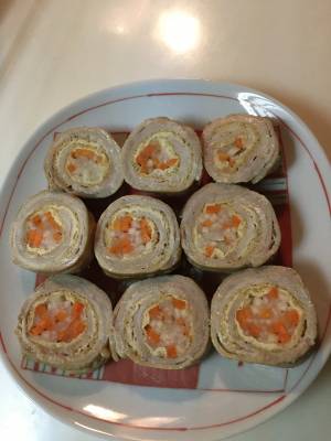 豚肉の紅白巻き