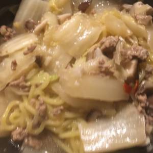 白菜とひき肉のうま煮