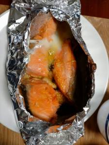 さけとキャベツのみそホイル焼き