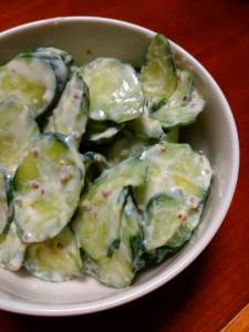 きゅうりのマスタードソース