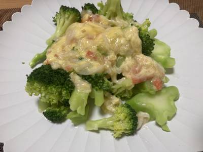 ブロッコリーのかにあんかけ