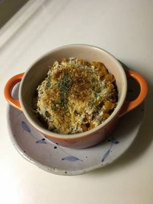 かぼちゃマッシュのパン粉焼き