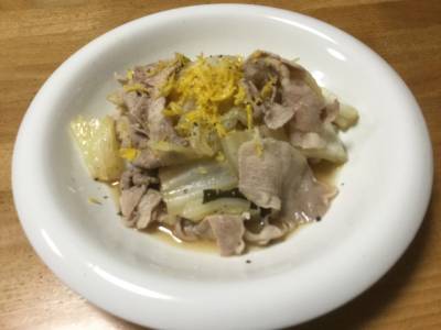 白菜と豚バラ肉の煮物