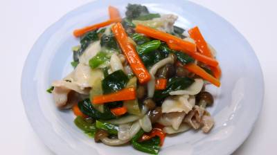 豚肉とほうれんそうのしょうがあん