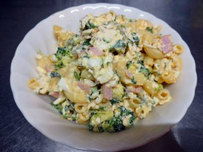 マカロニの卵マヨネーズあえ
