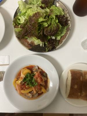 ミートボールとあさりのプロバンス風