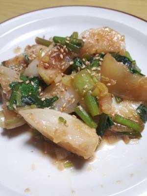 もちとかぶのねぎラー油